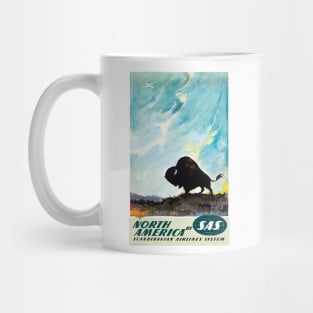 Vintage Travel Poster North America SAS Mug